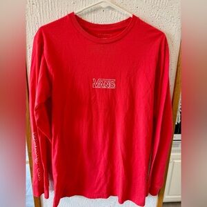 Vans Red Long Sleeve Tee